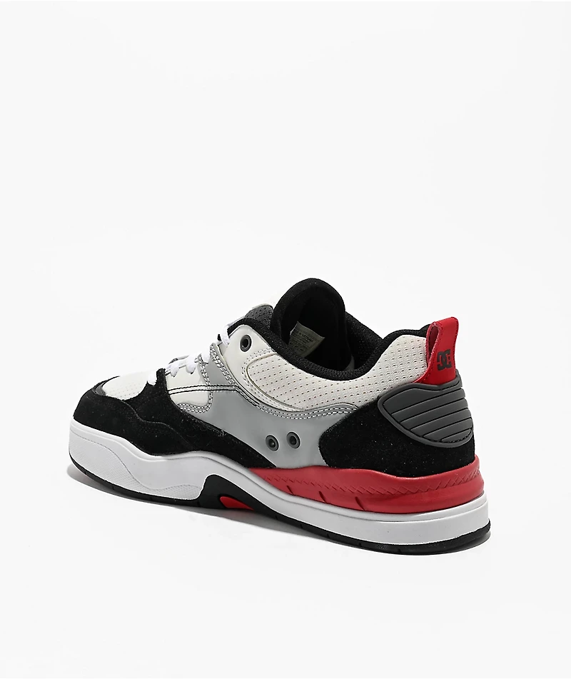 DC Ascend White, Black & Grey Skate Shoes