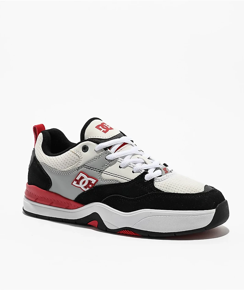 DC Ascend White, Black & Grey Skate Shoes