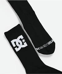 DC Big Star 3 Pack Black Crew Socks