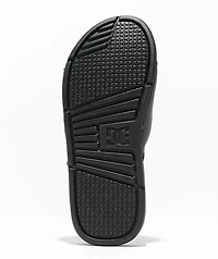 DC Bolsa Black & White Slide Sandals