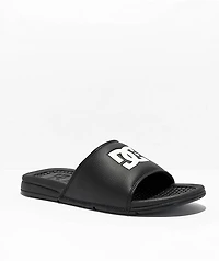 DC Bolsa Black & White Slide Sandals