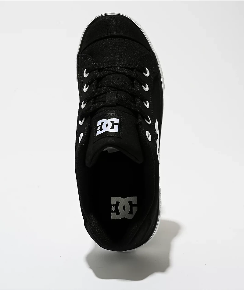 DC Chelsea TX Black & White Skate Shoes