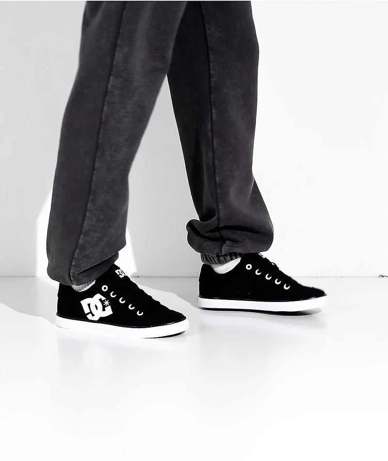 DC Chelsea TX Black & White Skate Shoes