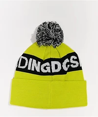 DC Chester Sulfur Yellow & Black Pom Beanie
