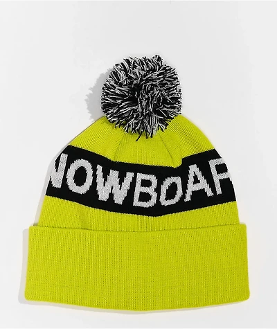 DC Chester Sulfur Yellow & Black Pom Beanie