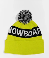DC Chester Sulfur Yellow & Black Pom Beanie