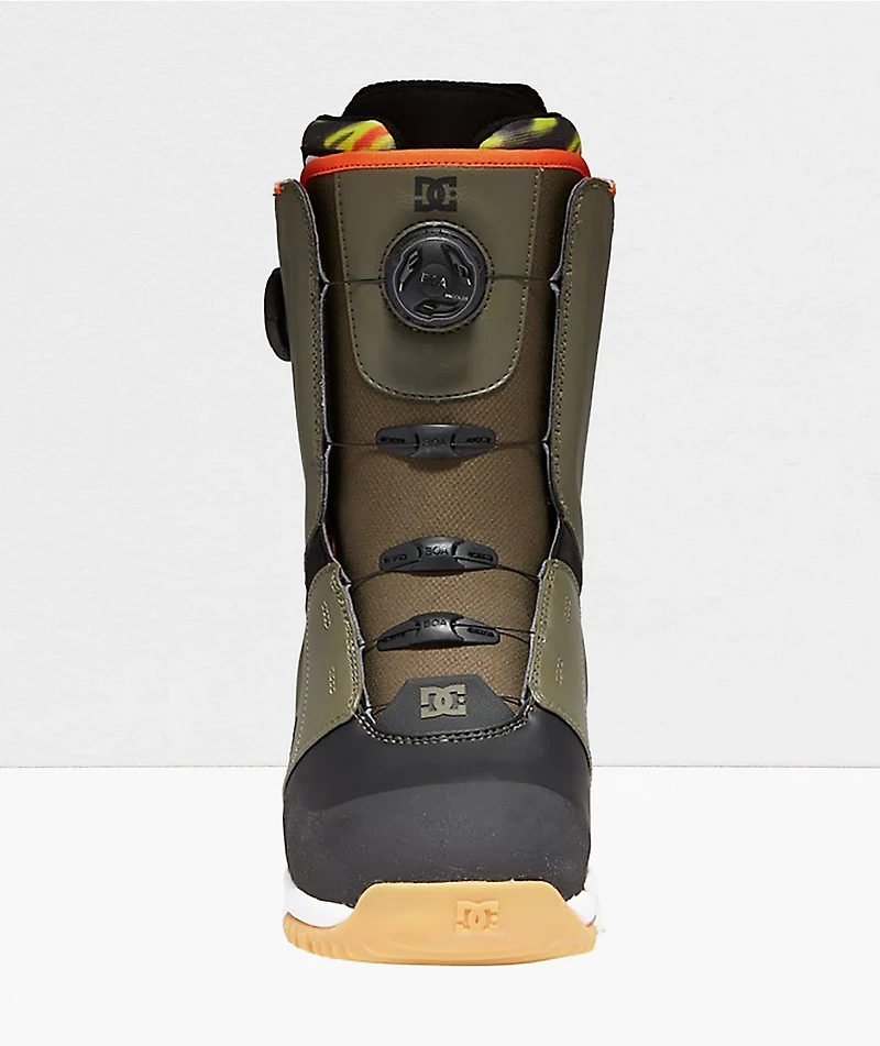 DC Control Olive Green Boa Snowboard Boots 2022