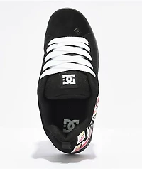 DC Court Graffik Black, Plaid & Pink Skate Shoes