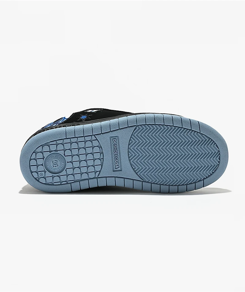 DC Court Graffik Black & Blue Camo Skate Shoes