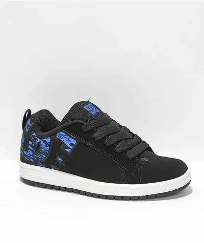 DC Court Graffik Black & Blue Skate Shoes
