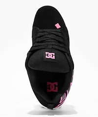 DC Court Graffik Black & Hot Pink Platform Skate Shoes