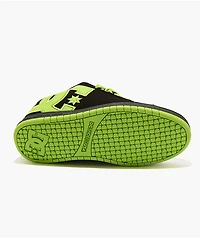DC Court Graffik Black & Lime Green Skate Shoes