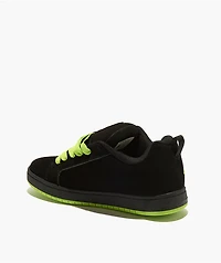 DC Court Graffik Black & Lime Green Skate Shoes