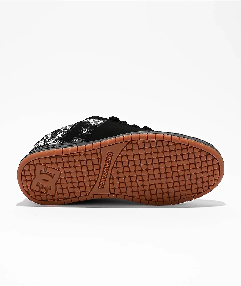 DC Court Graffik Black & Paisley Skate Shoes