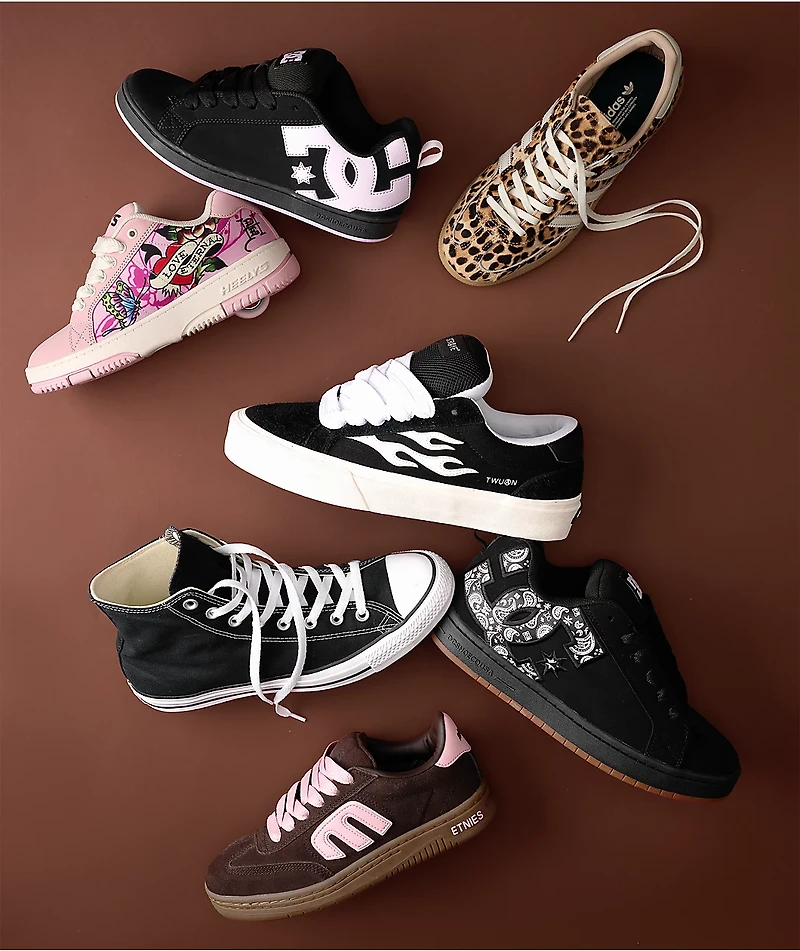 DC Court Graffik Black & Paisley Skate Shoes