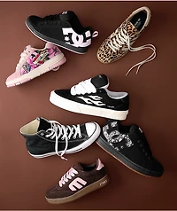 DC Court Graffik Black & Paisley Skate Shoes
