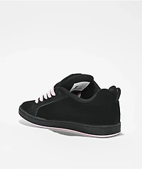 DC Court Graffik Black & Pink Camo Skate Shoes