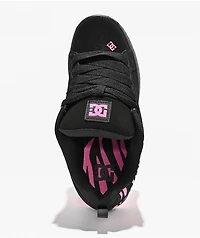 DC Court Graffik Black & Pink Zebra Skate Shoes