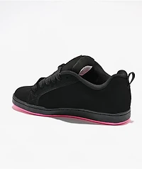DC Court Graffik Black & Pink Zebra Skate Shoes