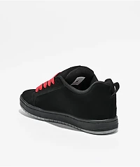 DC Court Graffik Black & Red Camo Skate Shoes