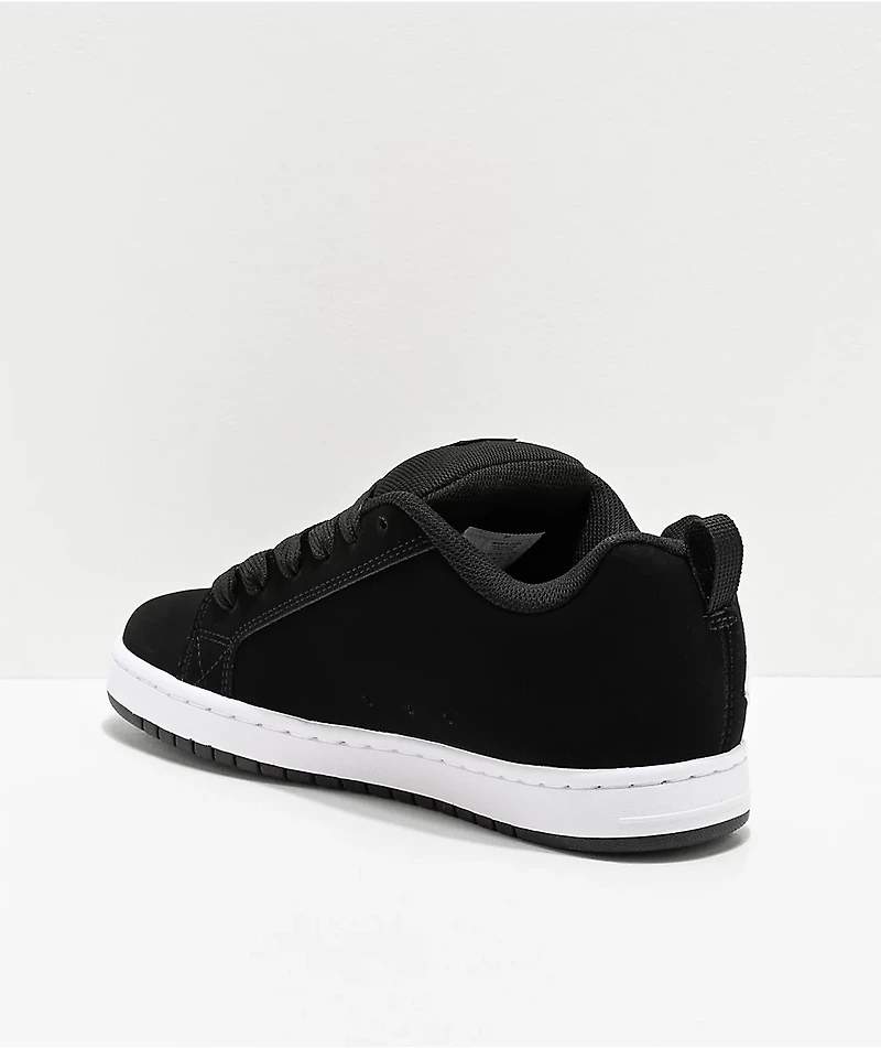 DC Court Graffik Black & White Skate Shoes