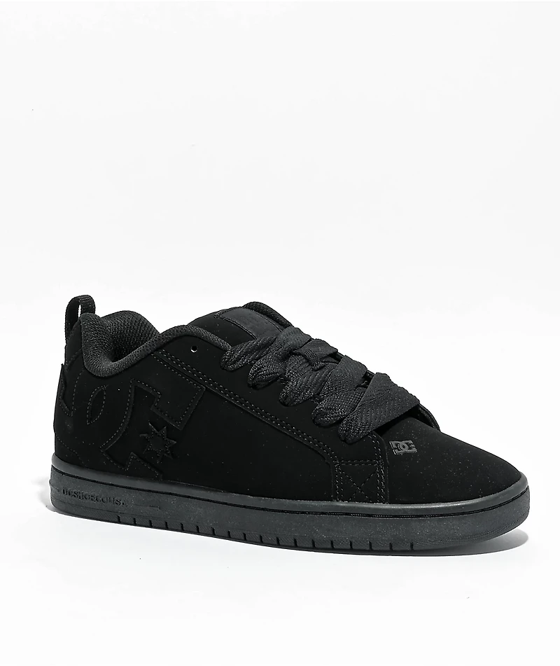 DC Court Graffik Black Skate Shoes