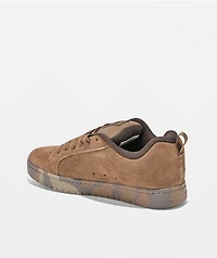 DC Court Graffik Brown Camo Skate Shoes