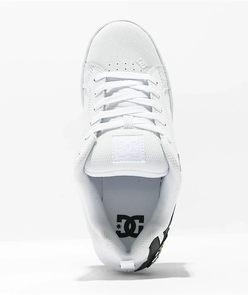 DC Court Graffik Daisy White Skate Shoes