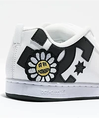 DC Court Graffik Daisy White Skate Shoes