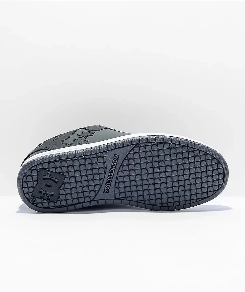 DC Court Graffik Grey, Black & White Skate Shoes