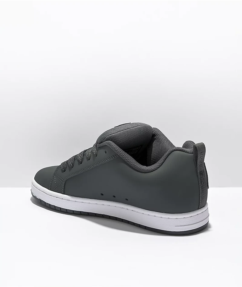 DC Court Graffik Grey, Black & White Skate Shoes