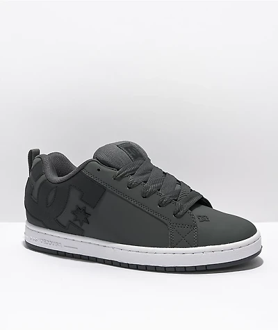 DC Court Graffik Grey, Black & White Skate Shoes