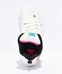 DC Court Graffik Pink, White & Blue Skate Shoes
