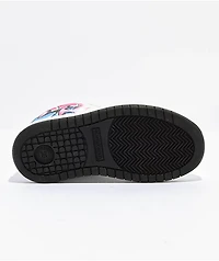 DC Court Graffik Pink, White & Blue Skate Shoes