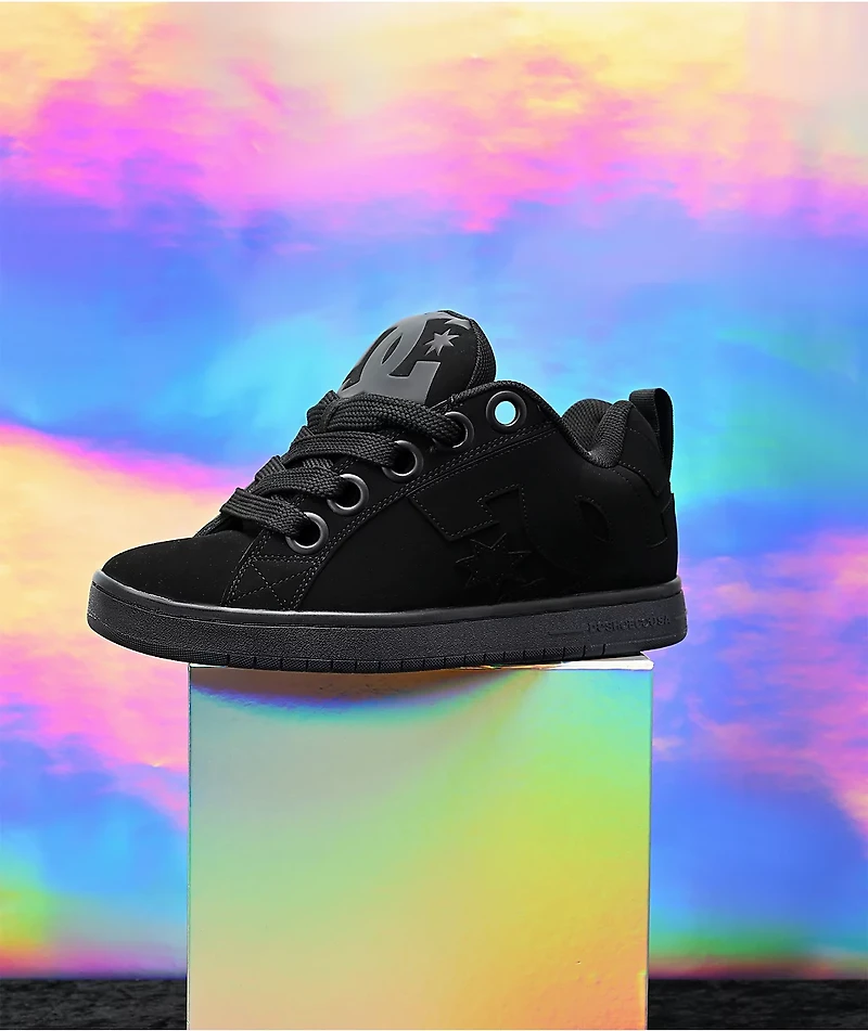 DC Court Graffik Puff Black Skate Shoes