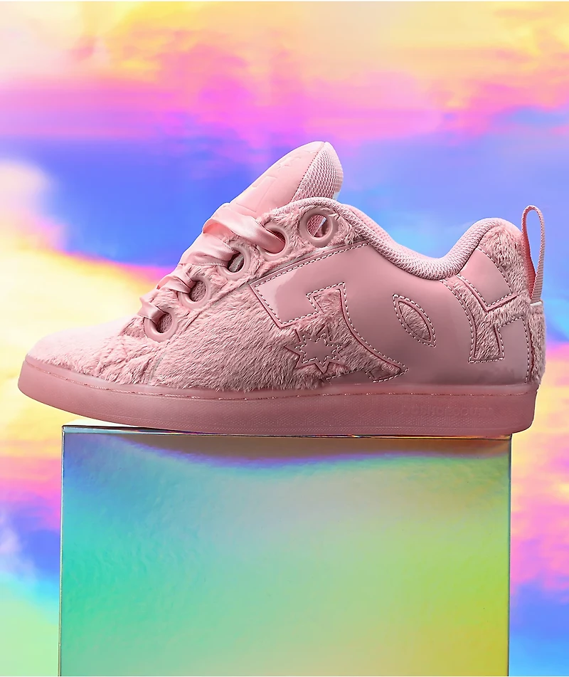 DC Court Graffik Puff Pink Skate Shoes