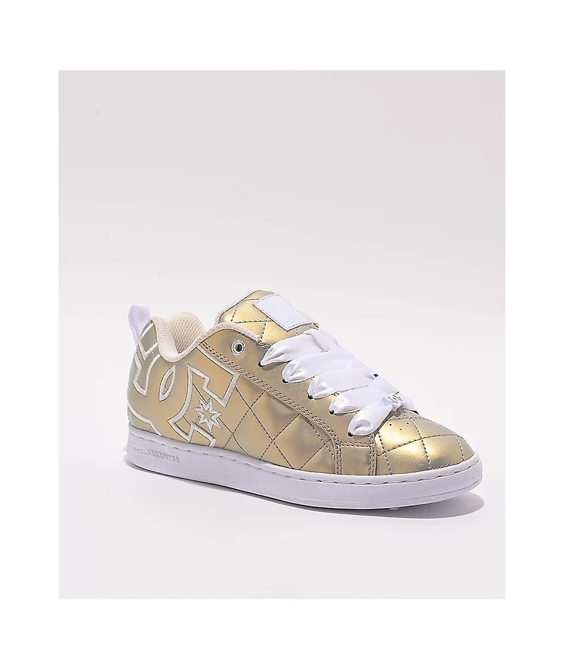 DC Court Graffik SE Light Gold Skate Shoes