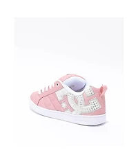 DC Court Graffik SE Pink & Silver Skate Shoes