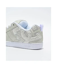 DC Court Graffik SE Silver & White Skate Shoes