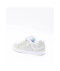 DC Court Graffik SE Silver & White Skate Shoes