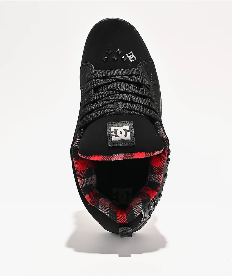 DC Court Graffik Studded Black Skate Shoes