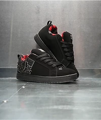 DC Court Graffik Studded Black Skate Shoes