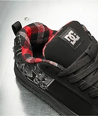 DC Court Graffik Studded Black Skate Shoes