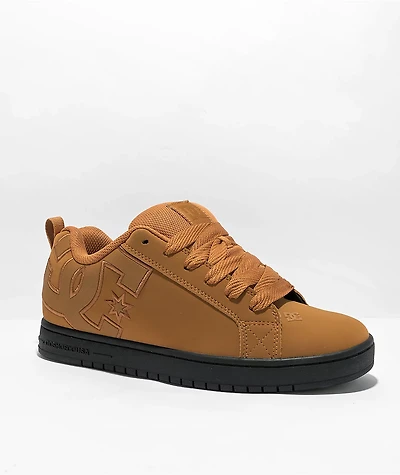 DC Court Graffik Wheat & Black Skate Shoes
