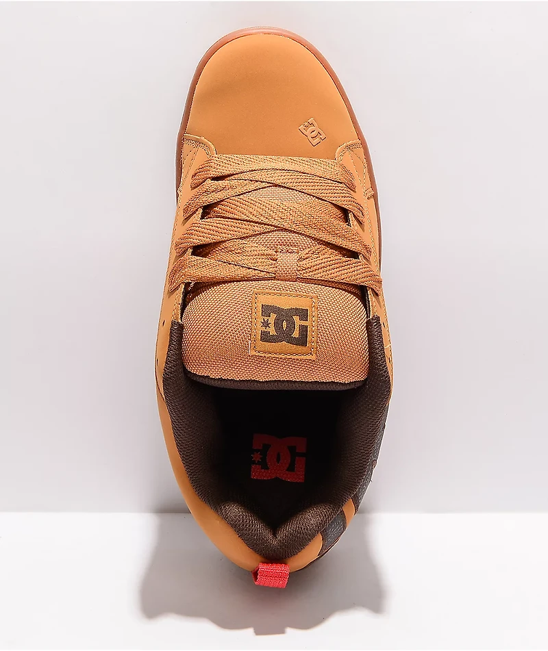 DC Court Graffik Wheat & Coffee Skate Shoes