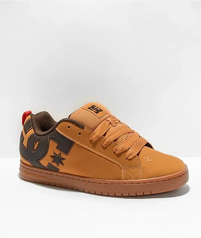 DC Court Graffik Wheat & Coffee Skate Shoes
