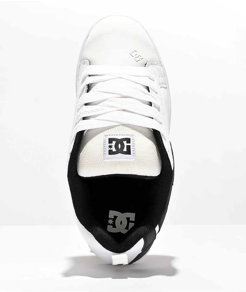 DC Court Graffik White & Black Skate Shoes