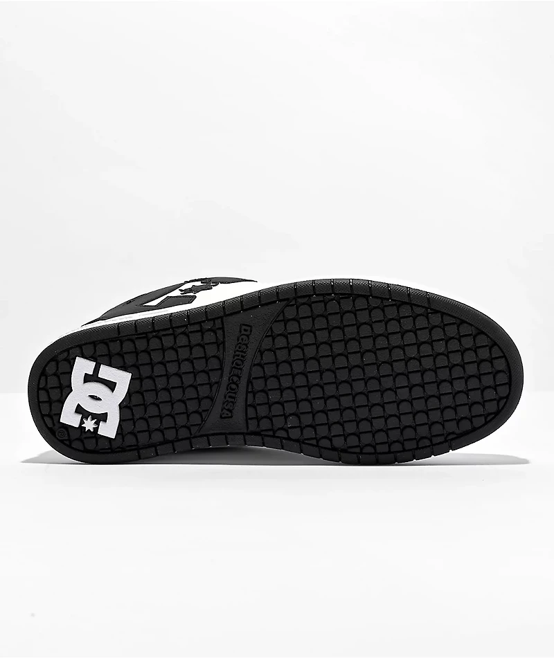 DC Court Graffik White & Black Skate Shoes