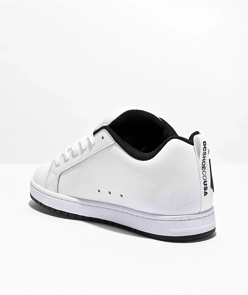 DC Court Graffik White & Black Skate Shoes