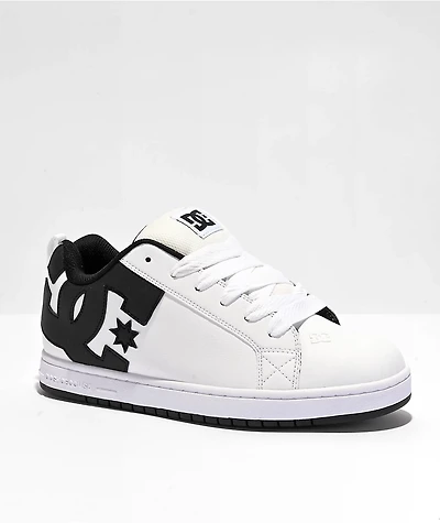DC Court Graffik White & Black Skate Shoes